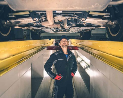Automotive Mechanic Under the Car Automotive Mechanic Under the Car